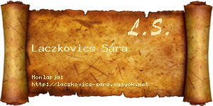 Laczkovics Sára névjegykártya