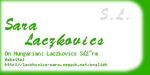 sara laczkovics business card